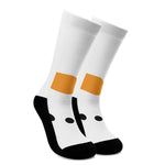 Snowman Face Print Crew Socks