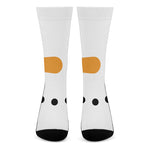 Snowman Face Print Crew Socks