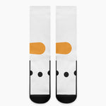 Snowman Face Print Crew Socks