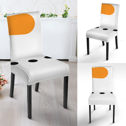 Snowman Face Print Dining Chair Slipcover