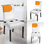 Snowman Face Print Dining Chair Slipcover