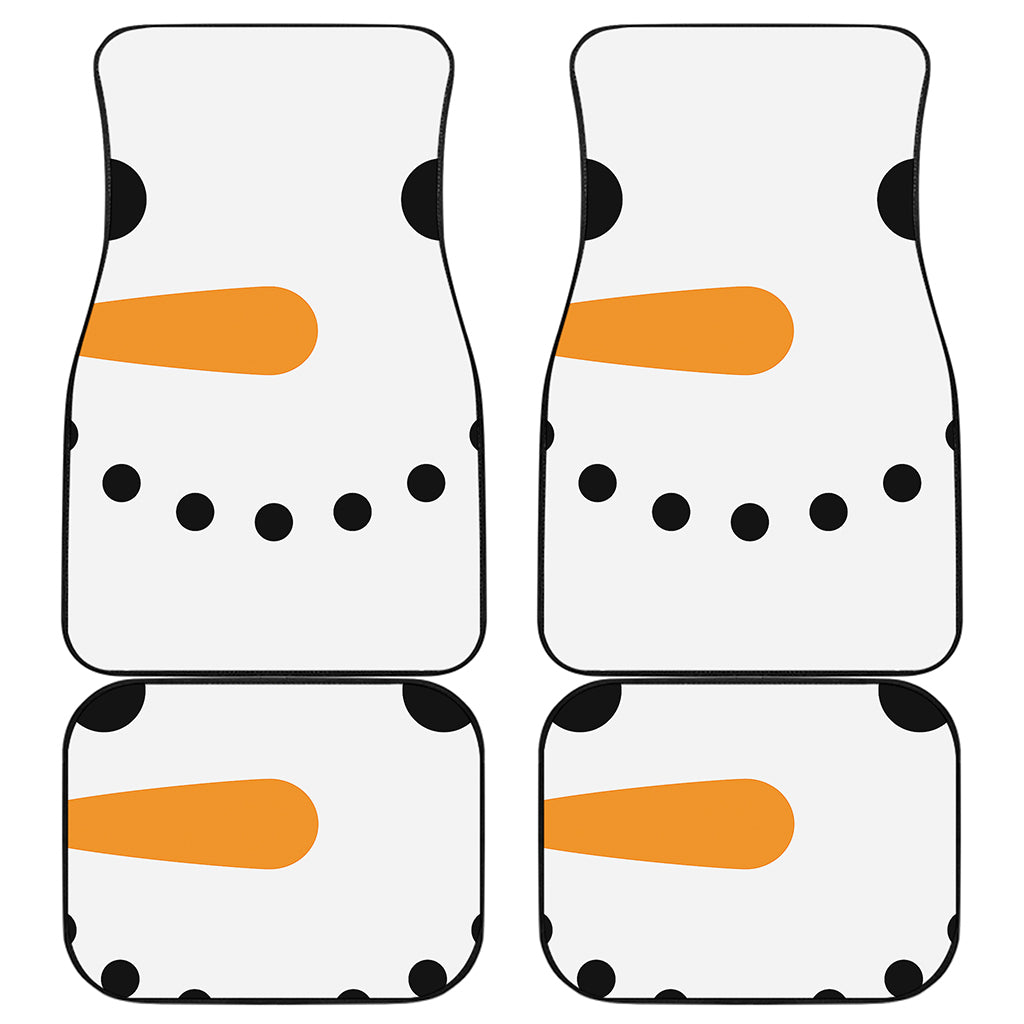 Snowman Face Print Front and Back Car Floor Mats