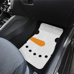Snowman Face Print Front and Back Car Floor Mats