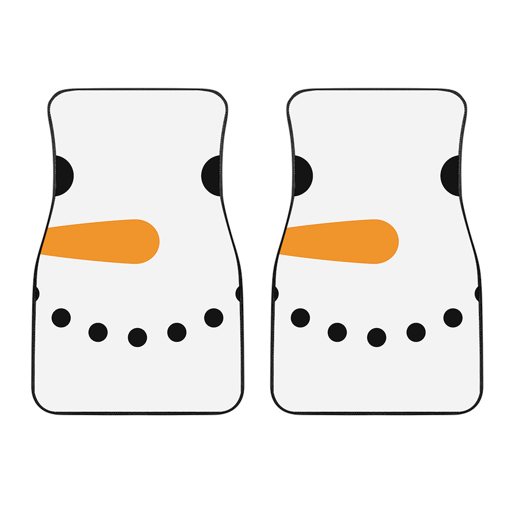 Snowman Face Print Front Car Floor Mats