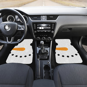 Snowman Face Print Front Car Floor Mats