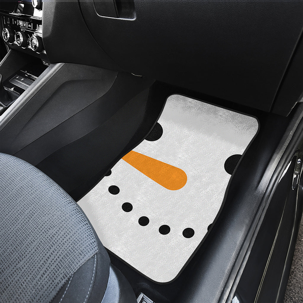 Snowman Face Print Front Car Floor Mats