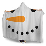 Snowman Face Print Hooded Blanket