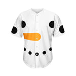 Snowman Face Print Men's Baseball Jersey