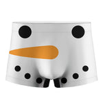 Snowman Face Print Men's Boxer Briefs