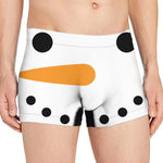 Snowman Face Print Men's Boxer Briefs