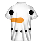 Snowman Face Print Men's Short Sleeve Shirt