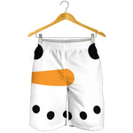 Snowman Face Print Men's Shorts