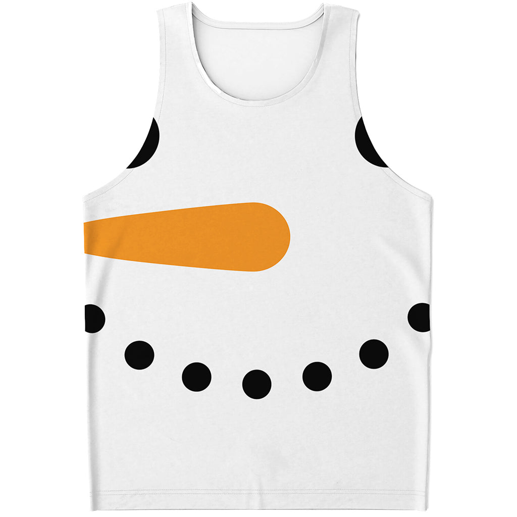 Snowman Face Print Men's Tank Top