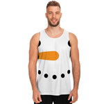 Snowman Face Print Men's Tank Top