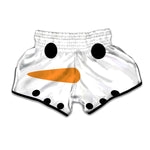 Snowman Face Print Muay Thai Boxing Shorts