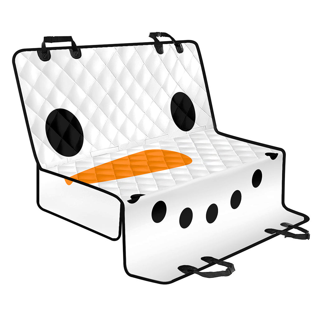 Snowman Face Print Pet Car Back Seat Cover