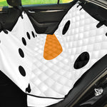 Snowman Face Print Pet Car Back Seat Cover
