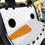 Snowman Face Print Pet Car Back Seat Cover