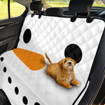 Snowman Face Print Pet Car Back Seat Cover