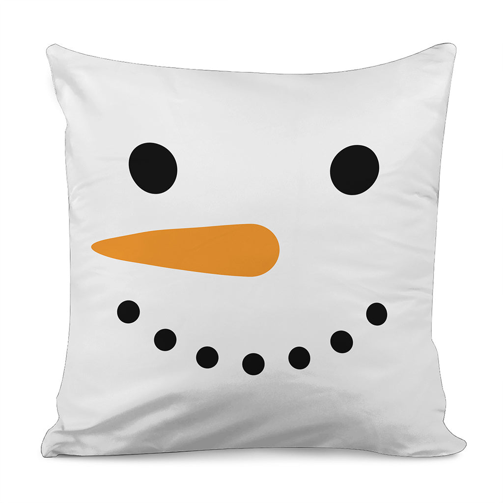Snowman Face Print Pillow Cover