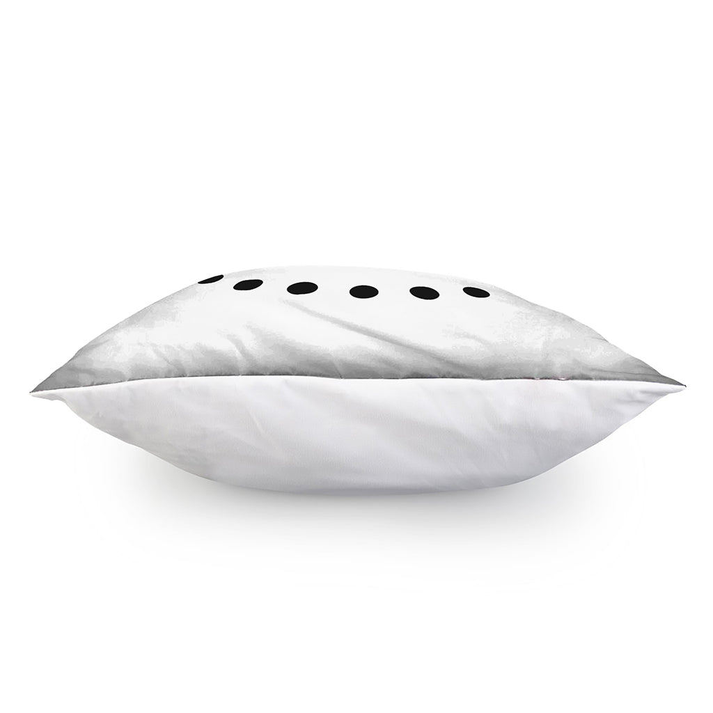 Snowman Face Print Pillow Cover