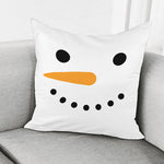 Snowman Face Print Pillow Cover