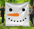 Snowman Face Print Quilt