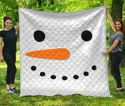 Snowman Face Print Quilt