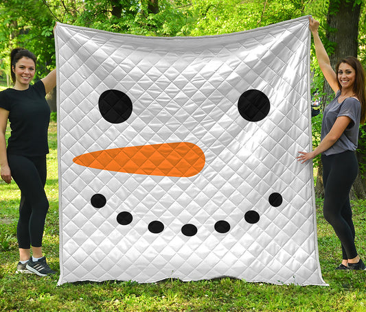 Snowman Face Print Quilt