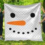 Snowman Face Print Quilt