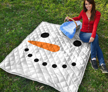 Snowman Face Print Quilt