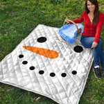 Snowman Face Print Quilt