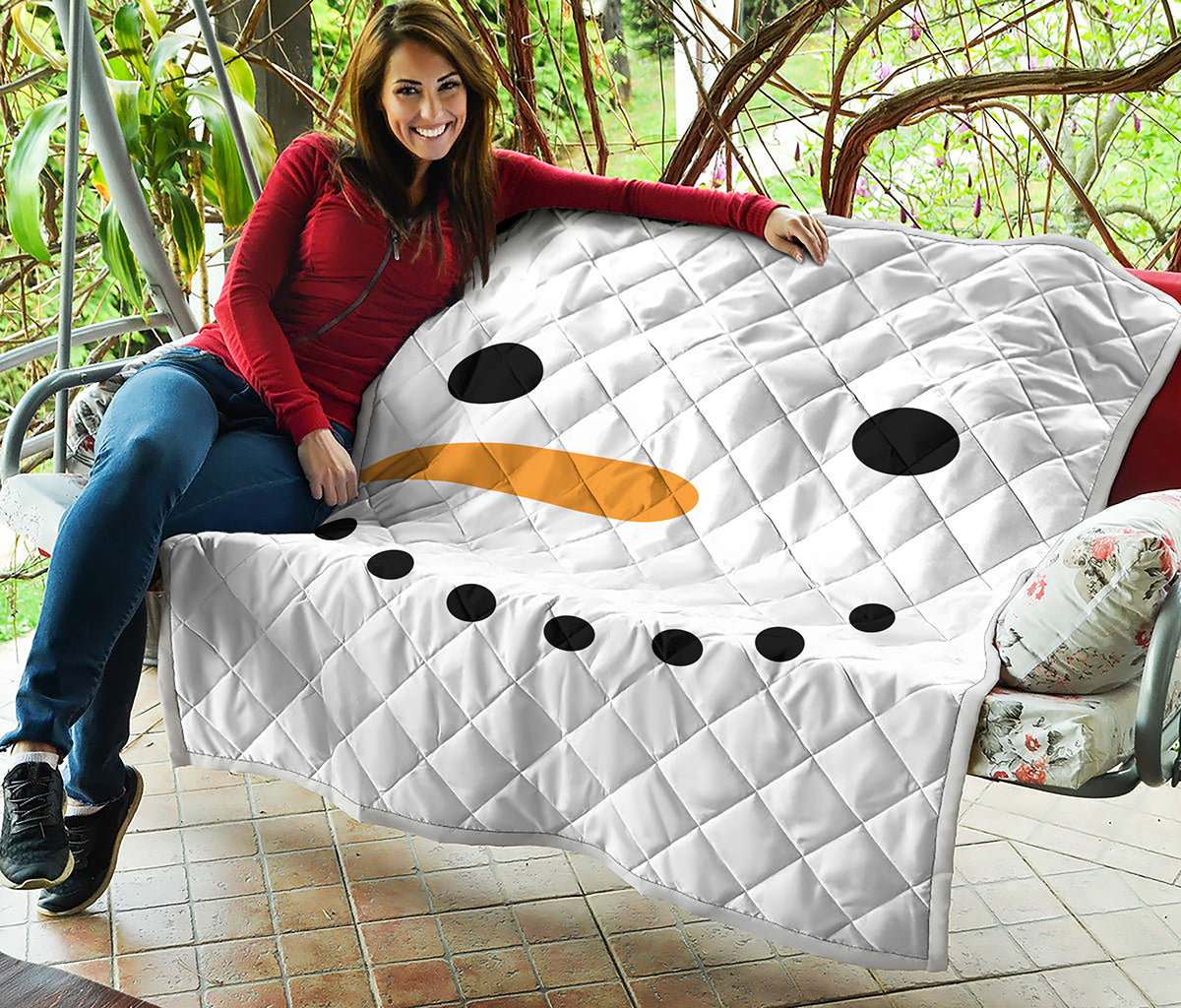 Snowman Face Print Quilt