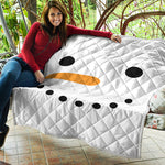 Snowman Face Print Quilt