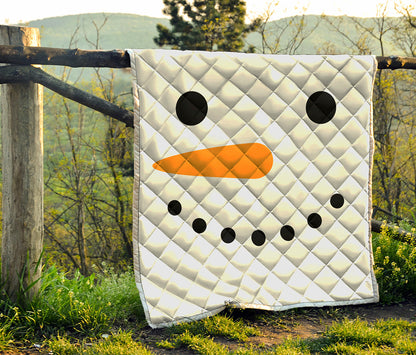 Snowman Face Print Quilt