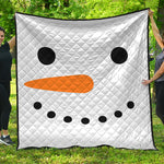 Snowman Face Print Quilt