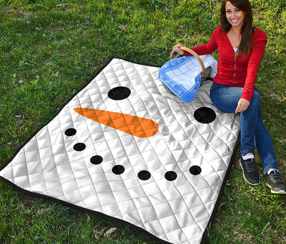 Snowman Face Print Quilt