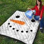 Snowman Face Print Quilt