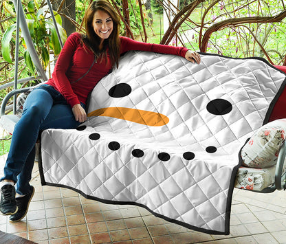 Snowman Face Print Quilt