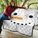 Snowman Face Print Quilt
