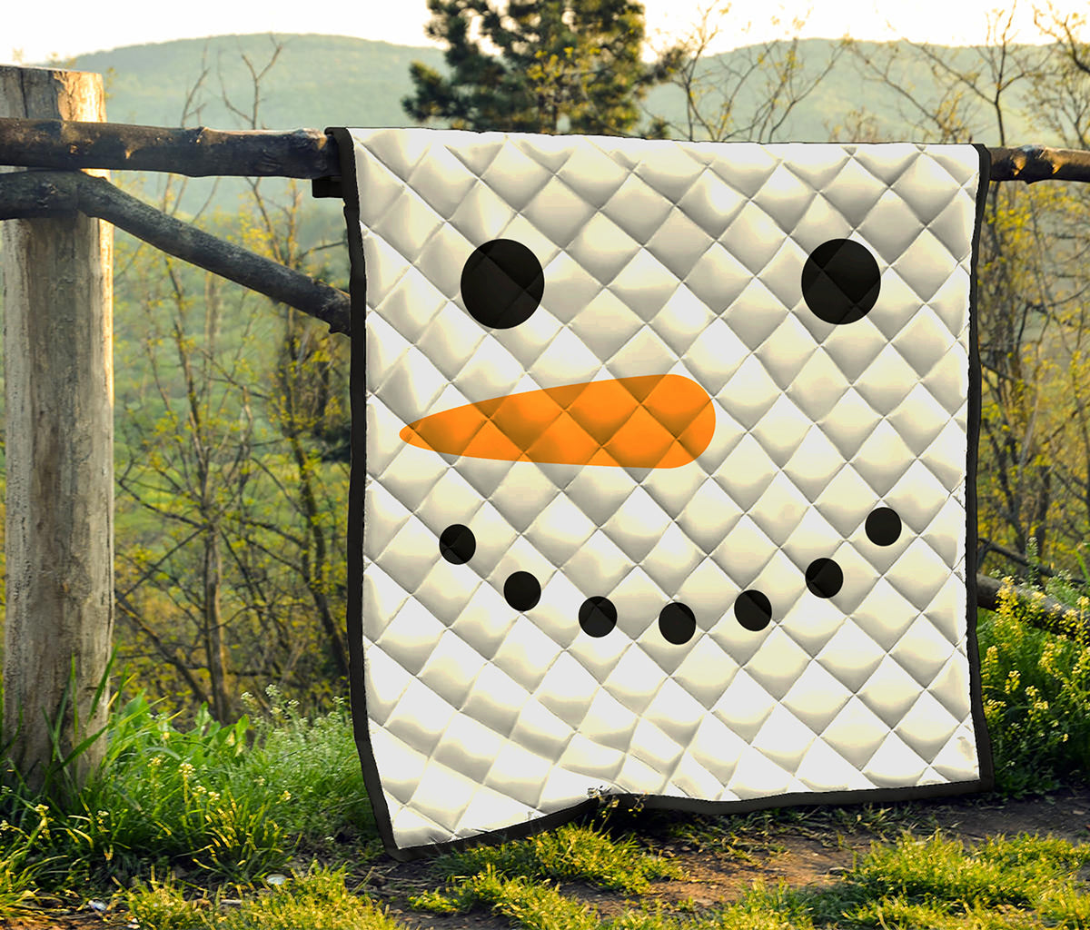 Snowman Face Print Quilt