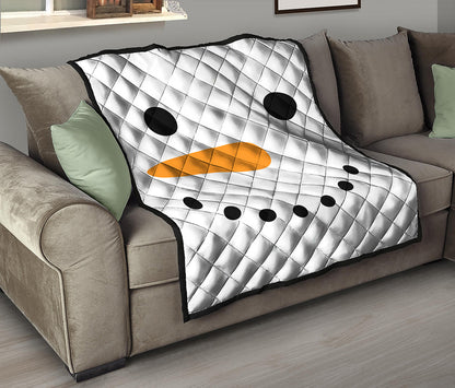 Snowman Face Print Quilt