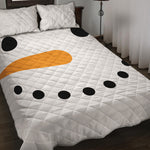 Snowman Face Print Quilt Bed Set