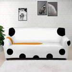 Snowman Face Print Sofa Cover