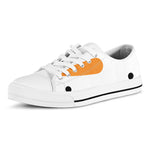 Snowman Face Print White Low Top Shoes