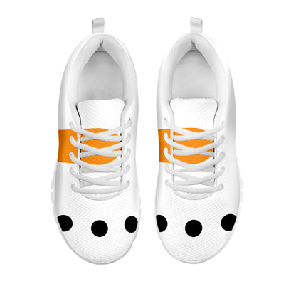 Snowman Face Print White Sneakers