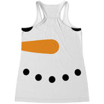 Snowman Face Print Women's Racerback Tank Top