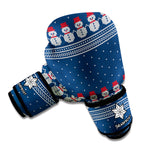 Snowman Knitted Pattern Print Boxing Gloves