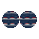 Snowman Knitted Pattern Print Car Coasters