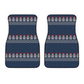 Snowman Knitted Pattern Print Front Car Floor Mats